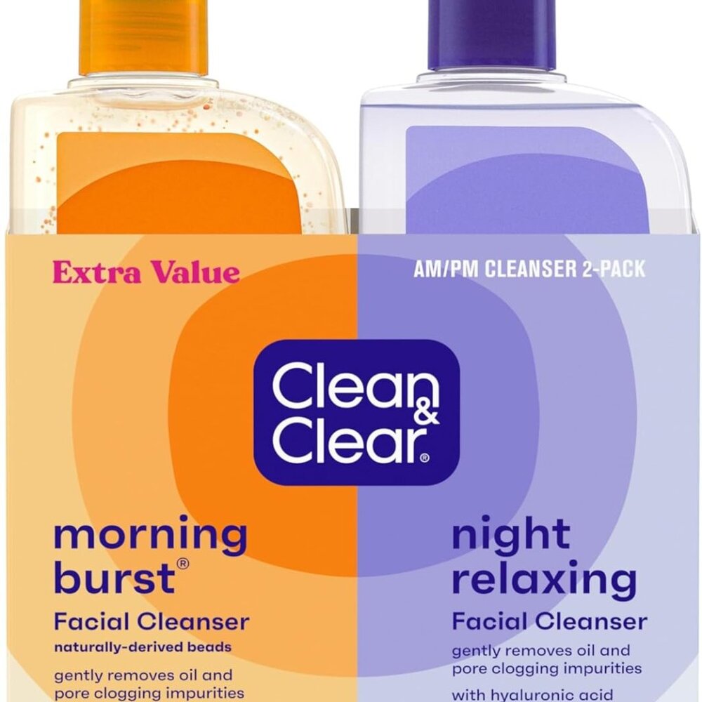 Morning Burst and Night Relaxing Facial Cleanser Set